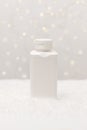 Christmas pharmacy white bottle, container of Royalty Free Stock Photo