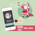 Christmas phone call from Santa Royalty Free Stock Photo