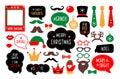Christmas photo booth props Royalty Free Stock Photo