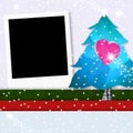 Christmas photo frame cute tree Royalty Free Stock Photo