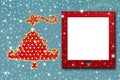 Christmas photo frame greeting card