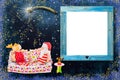 Christmas photo frame greeting card Royalty Free Stock Photo