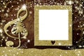 Christmas photo frames music cards Royalty Free Stock Photo