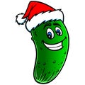 Christmas Pickle Cartoon Royalty Free Stock Photo