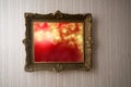 Christmas picture in grunge frame Royalty Free Stock Photo