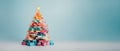 Christmas pine tree made of pile of books for Christmas books festivals or sales of bookstores. Royalty Free Stock Photo