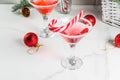 Christmas pink peppermint martini Royalty Free Stock Photo