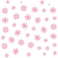 Christmas pink snowflake winter background