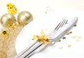 Christmas place setting Royalty Free Stock Photo