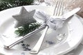 Christmas place setting Royalty Free Stock Photo