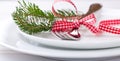 Christmas place setting Royalty Free Stock Photo