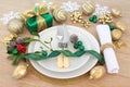 Christmas Place Setting Royalty Free Stock Photo