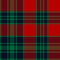 Christmas plaid pattern in red, green, black. Seamless herringbone textured large bright tartan check illustration print.
