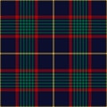 Christmas plaid pattern in red, green, yellow, blue. Seamless dark multicolored herringbone textured check plaid. Royalty Free Stock Photo