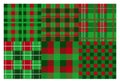 Christmas plaid. Seamless flannel ornamental pattern, Xmas green and red background collection. Vector greeting and