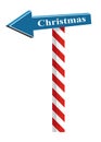 Christmas pointer. Funny arrow