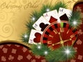 Christmas poker postcard