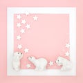 Christmas Polar Bear North Pole Abstract Background Royalty Free Stock Photo