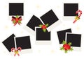 Christmas polaroid photo frames Royalty Free Stock Photo