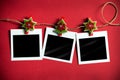 Christmas polaroid photo frames Royalty Free Stock Photo