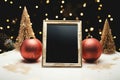 Christmas Polaroid photo frames mockup adding a touch of nostalgia to photos Royalty Free Stock Photo