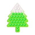 Christmas popit trendy fidget toy - holiday fir tree in green and white colors. Christmas tree colorful pop it toy