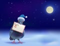 Christmas Post Pigeon Royalty Free Stock Photo