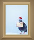 Christmas Post Pigeon Royalty Free Stock Photo