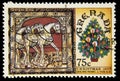 Christmas postage stamp Royalty Free Stock Photo
