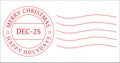 CHRISTMAS POSTAGE STAMP - POSTMARK VECTOR