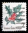 Christmas postage stamp printed in USA Royalty Free Stock Photo