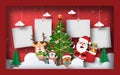 Christmas postcard banner background, Blank photo with Christmas Tree Royalty Free Stock Photo