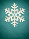 Christmas postcard with snowflake. Royalty Free Stock Photo