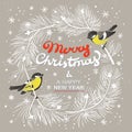 Christmas Poster . Vector illustration of Christmas Background Royalty Free Stock Photo