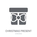 Christmas present icon. Trendy Christmas present logo concept on Royalty Free Stock Photo