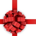 Christmas present red bow Royalty Free Stock Photo