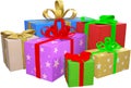 Christmas Presents, Gifts, Packages, Isolated