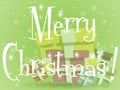 Christmas presents green greeting card vector