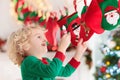 Christmas presents for kids. Advent calendar. Royalty Free Stock Photo
