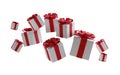 Christmas presents pile of christmas gifts 3d-illustration Royalty Free Stock Photo