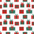 Christmas presents seamless pattern Royalty Free Stock Photo