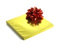 Christmas presents in shiny foil wrappers