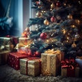 Christmas presents under the tree Royalty Free Stock Photo