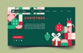 Christmas Preview Mock Up website with Flat Color Concept Royalty Free Stock Photo