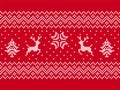 Christmas print. Knit seamless pattern. Vector illustration Royalty Free Stock Photo