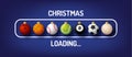 Christmas Progress bar with sport ball - Christmas Loading and sport ball in realistic style. Vector illustration design, poster,