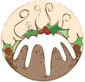 Christmas Pudding Patch Royalty Free Stock Photo