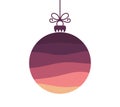 Christmas purple ball ornament Royalty Free Stock Photo