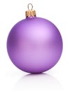 Christmas Purple Ball on white Royalty Free Stock Photo