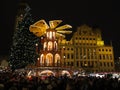 Christmas market at city hall in Augsburg historic event